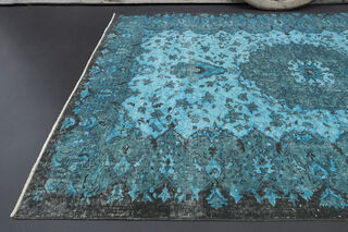 Blue Pattern Anatolian Area Rug - Thumbnail