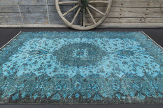 Blue Pattern Anatolian Area Rug - Thumbnail