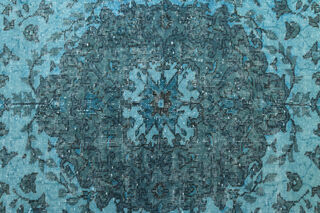 Blue Pattern Anatolian Area Rug - Thumbnail