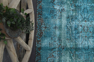 Sea Blue Vintage Rug - Thumbnail