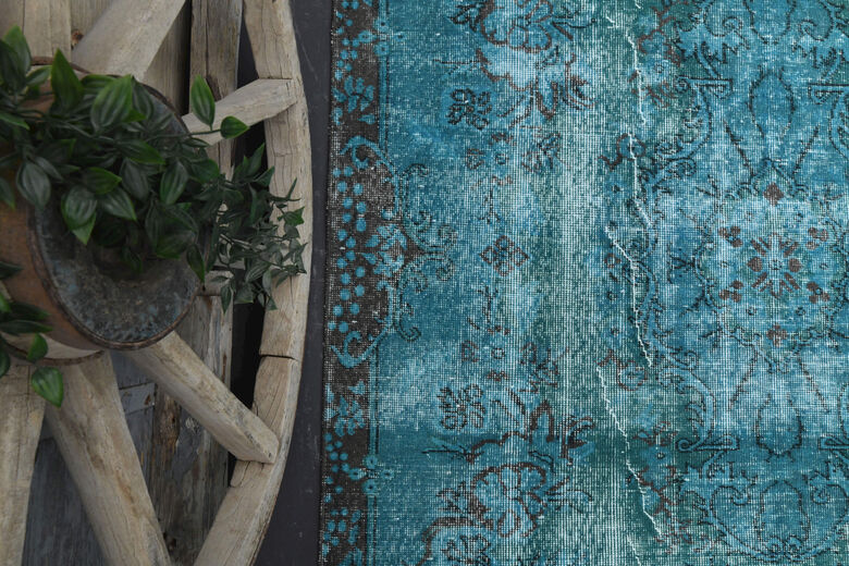 Sea Blue Vintage Rug