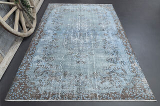 Oriental Blue Anatolian Vintage Area Rug - Thumbnail