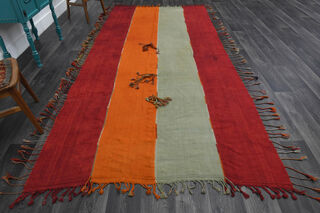 Turkish Kilim Tassel Rug - Thumbnail