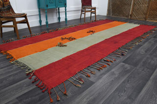 Turkish Kilim Tassel Rug - Thumbnail