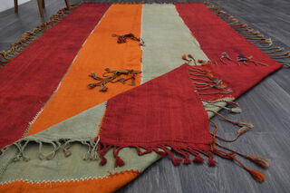 Turkish Kilim Tassel Rug - Thumbnail