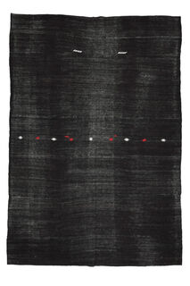 Handmade Black Area Rug - Thumbnail