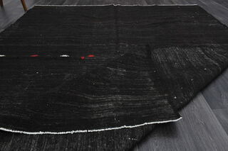 Handmade Black Area Rug - Thumbnail