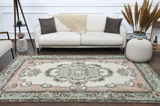 Handmade Medallion Area Anatolian Rug - Thumbnail
