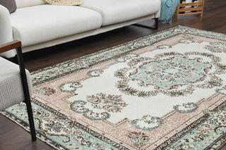 Handmade Medallion Area Anatolian Rug - Thumbnail