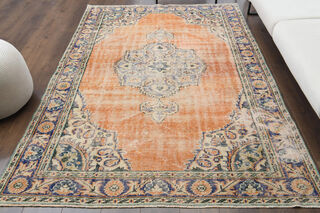 Oriental Vintage Large Area Rug - Thumbnail