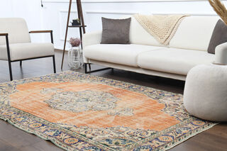 Oriental Vintage Large Area Rug - Thumbnail