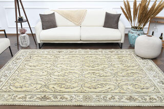 Handmade Cream Rug - Thumbnail