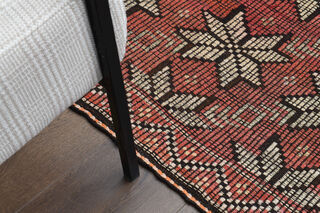 Red Floral Area Rug - Thumbnail
