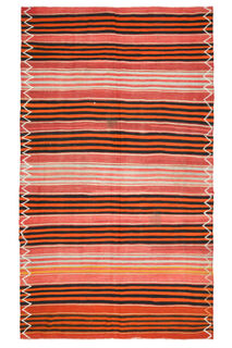 Handmade Striped Brown Kilim - Thumbnail