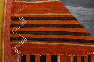 Handmade Striped Brown Kilim - Thumbnail