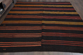 Handmade Striped Rug - Thumbnail