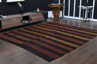 Handmade Striped Rug - Thumbnail