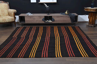 Handmade Striped Rug - Thumbnail