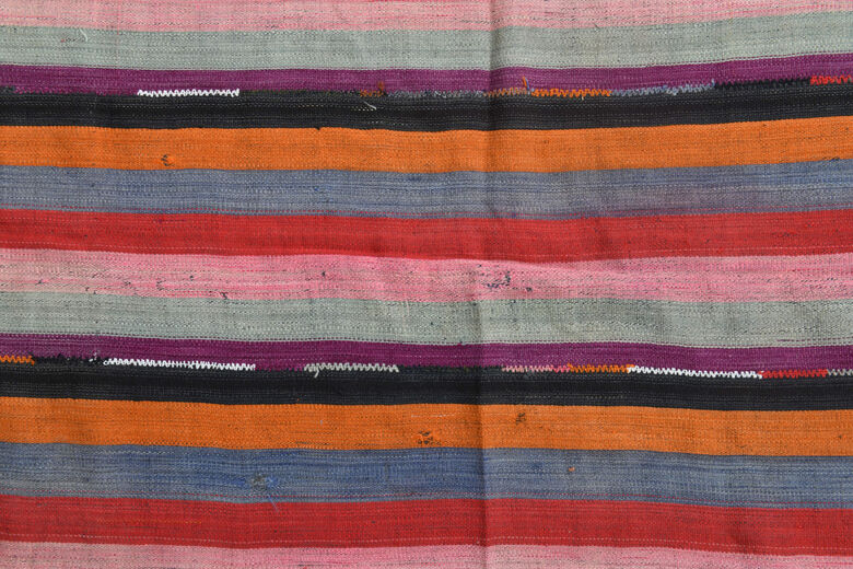 Turkish Striped Kilim Rug