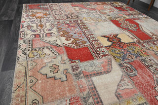 Patchwork Red Area Rug - Thumbnail