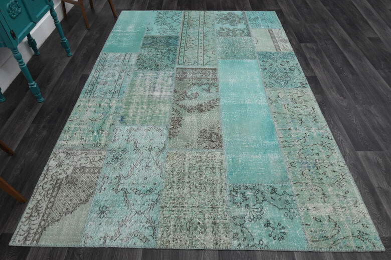 Turquoise Vintage Anatolian Rug