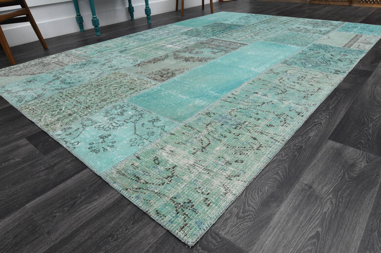 Turquoise Vintage Anatolian Rug