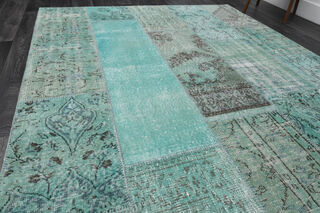 Turquoise Vintage Anatolian Rug - Thumbnail