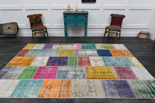 Handmade Rainbow Large Area Rug - Thumbnail