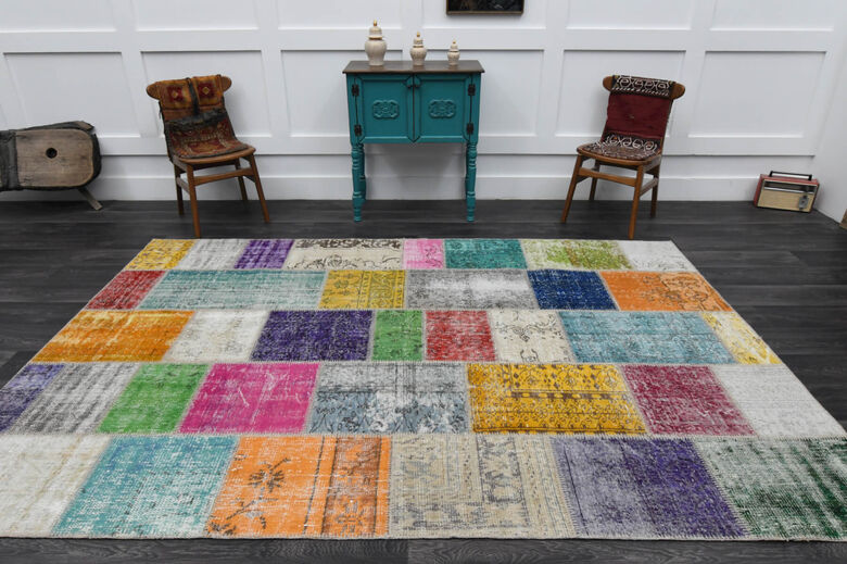 Handmade Rainbow Large Area Rug