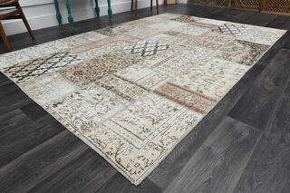 Handmade Beige Large Area Rug - Thumbnail