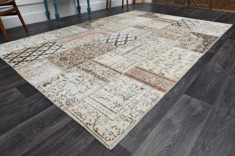 Handmade Beige Large Area Rug