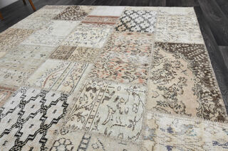 Handmade Beige Large Area Rug - Thumbnail