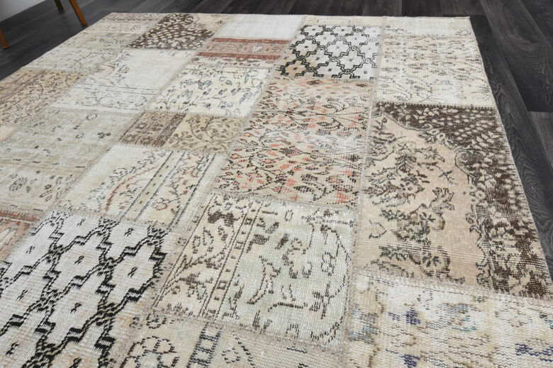 Handmade Beige Large Area Rug