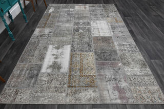 Handmade Grey Area Rug - Thumbnail