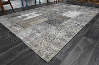 Handmade Grey Area Rug - Thumbnail