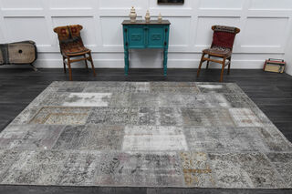 Handmade Grey Area Rug - Thumbnail