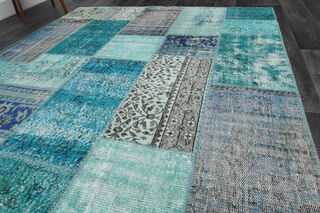 Vintage Turquoise Area Rug - Thumbnail