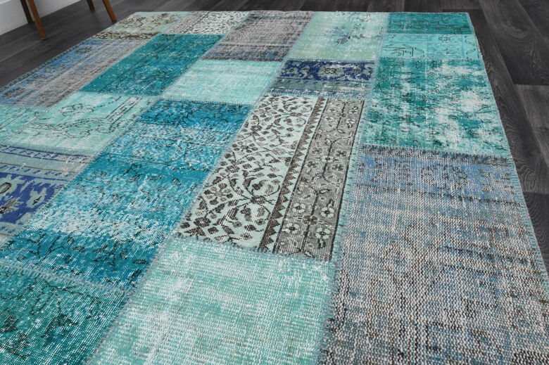 Vintage Turquoise Area Rug