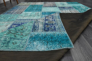 Vintage Turquoise Area Rug - Thumbnail