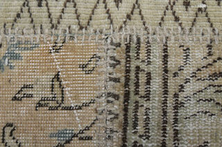 Handmade Vintage Beige Area Rug - Thumbnail