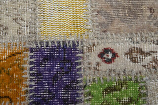 Handmade Vintage Multi-Patchwork Area Rug - Thumbnail