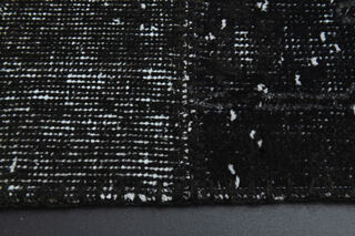 Handmade Vintage Black Patchwork Area Rug - Thumbnail