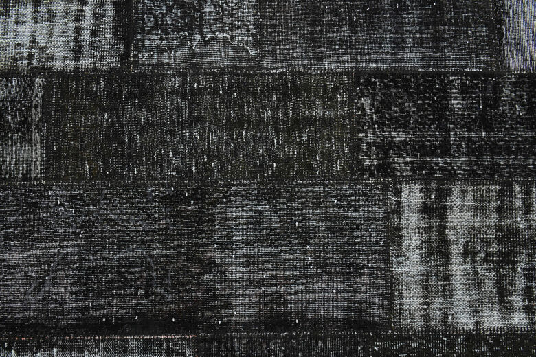 Handmade Vintage Black Area Rug