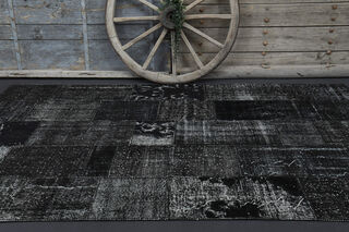 Vintage Black Area Rug - Thumbnail