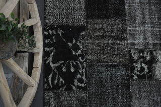 Vintage Black Area Rug - Thumbnail