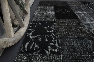 Vintage Black Area Rug - Thumbnail