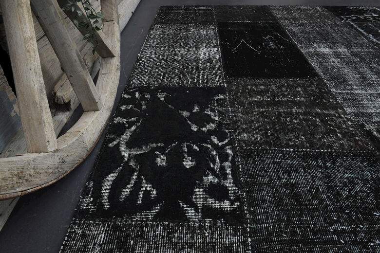 Vintage Black Area Rug