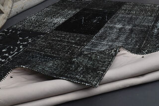 Vintage Black Area Rug - Thumbnail