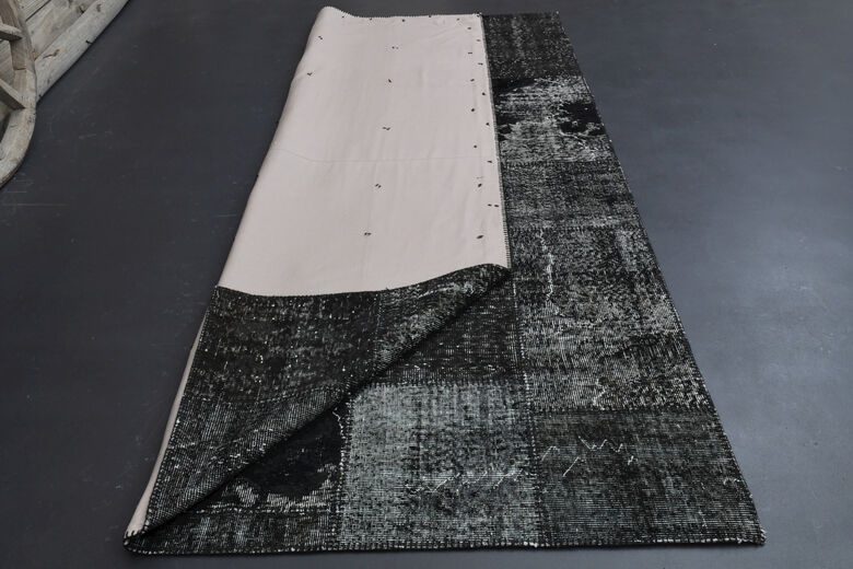 Vintage Black Area Rug