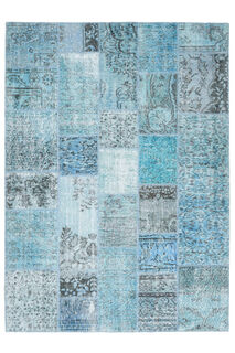 Handmade Vintage Blue Area Rug - Thumbnail